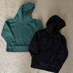 GAP Kids Green and Black Hoodies